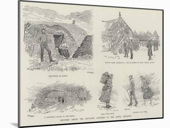 Sketches Among the Revolted Crofters in the Lewis, Hebrides-William Douglas Almond-Mounted Giclee Print