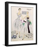 Sketches and Fabric Swatches, from L'Oficiel de La Couleur Des Industries de La Mode-null-Framed Giclee Print