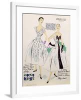 Sketches and Fabric Swatches, from L'Oficiel de La Couleur Des Industries de La Mode-null-Framed Giclee Print