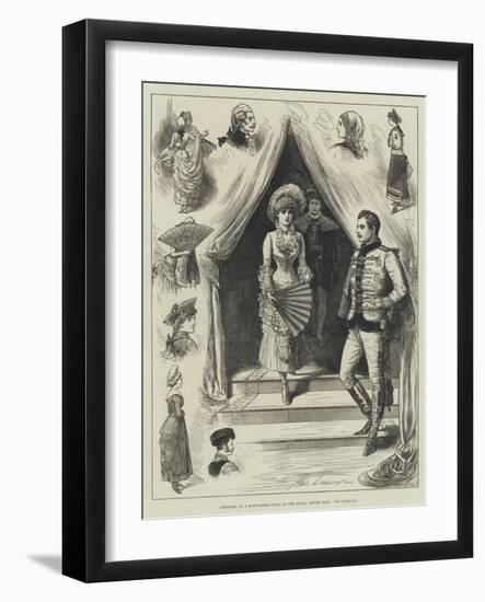 Sketches at a Fancy-Dress Ball at the Royal Albert Hall-Henry Stephen Ludlow-Framed Giclee Print