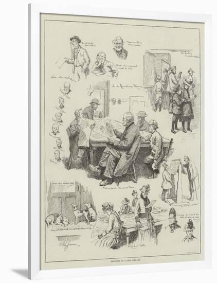 Sketches at a Free Library-William Henry Charles Groome-Framed Giclee Print