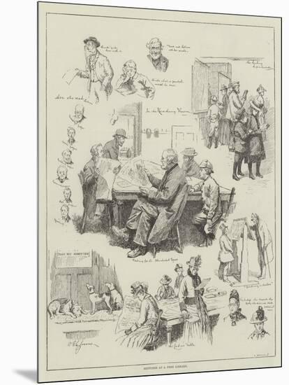 Sketches at a Free Library-William Henry Charles Groome-Mounted Giclee Print