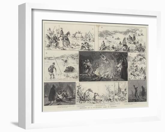 Sketches at a Pig-Sticking Camp in Morocco-Gabriel Nicolet-Framed Giclee Print