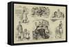 Sketches at a Rustic Cricket Match-William Ralston-Framed Stretched Canvas