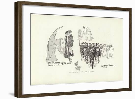 Sketches at a Spanish Carnival-Phil May-Framed Giclee Print