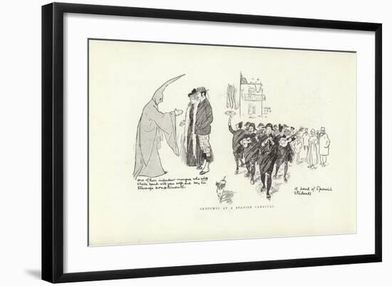 Sketches at a Spanish Carnival-Phil May-Framed Giclee Print