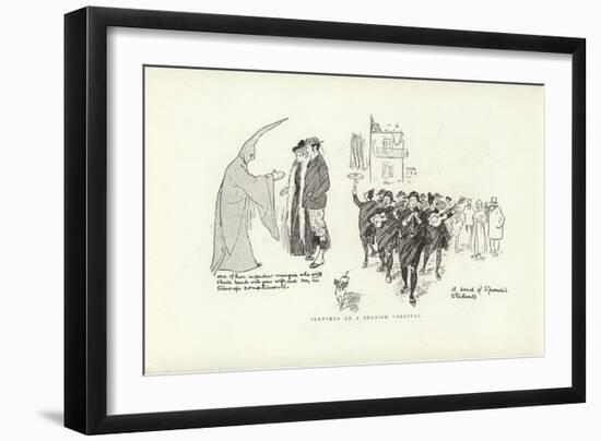 Sketches at a Spanish Carnival-Phil May-Framed Giclee Print