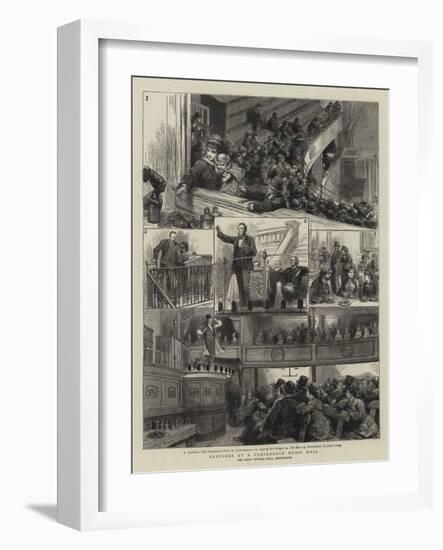 Sketches at a Temperance Music Hall-Godefroy Durand-Framed Giclee Print