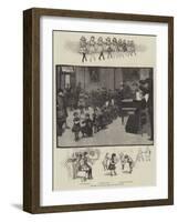 Sketches at a Training School for Stage Dancing-null-Framed Giclee Print