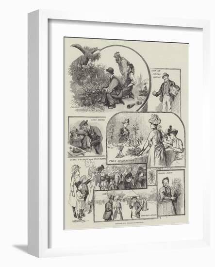 Sketches at a Village Flower-Show-William Henry Charles Groome-Framed Giclee Print