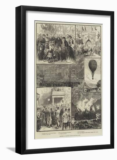 Sketches at Bradford During the Royal Visit-null-Framed Giclee Print