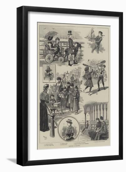 Sketches at Brighton-null-Framed Giclee Print