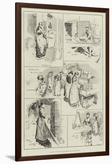 Sketches at Bryant and May's Match Manufactories, Bow-null-Framed Giclee Print