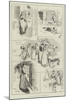 Sketches at Bryant and May's Match Manufactories, Bow-null-Mounted Giclee Print