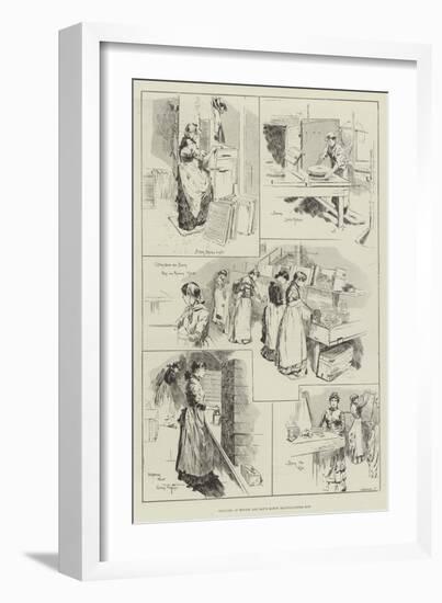 Sketches at Bryant and May's Match Manufactories, Bow-null-Framed Giclee Print