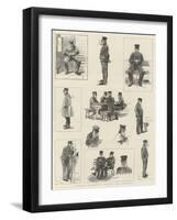 Sketches at Chelsea Hospital, Old Pensioners-William Douglas Almond-Framed Giclee Print