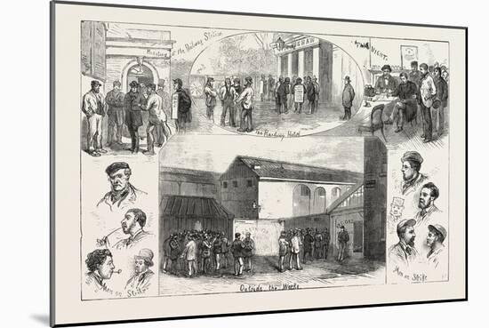 Sketches at Erith During the Strike, a District of Southeast London on the River Thames, 1876, Uk-null-Mounted Giclee Print