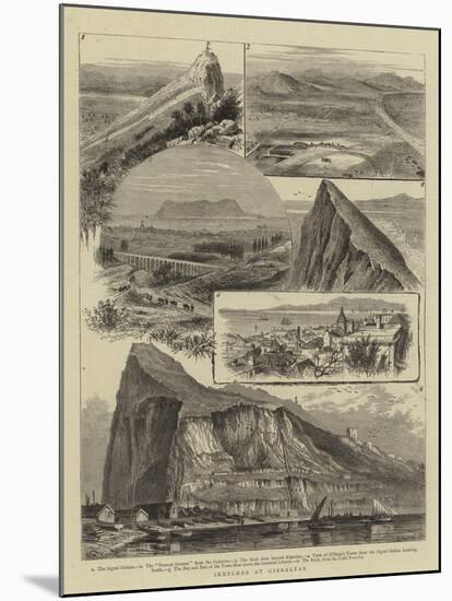 Sketches at Gibraltar-William Henry James Boot-Mounted Giclee Print