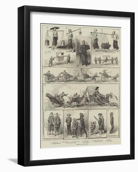 Sketches at Hong-Kong-null-Framed Giclee Print