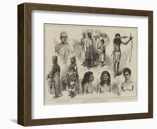 Sketches at Kandy, Ceylon-null-Framed Premium Giclee Print