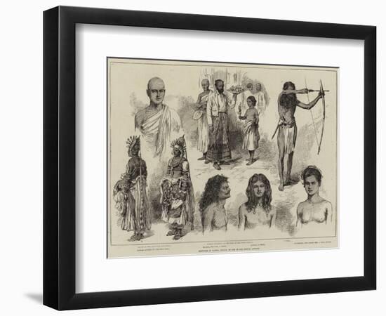 Sketches at Kandy, Ceylon-null-Framed Premium Giclee Print