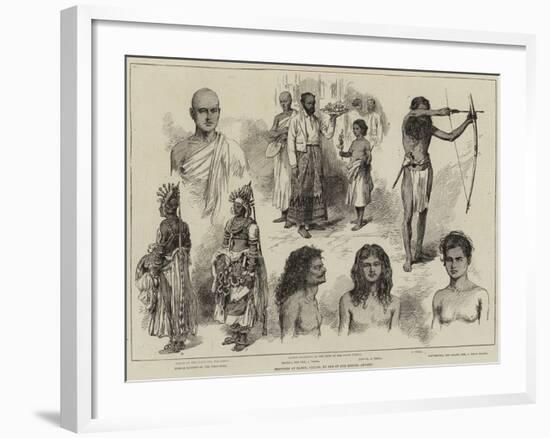 Sketches at Kandy, Ceylon-null-Framed Giclee Print