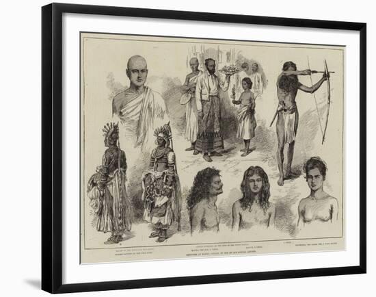 Sketches at Kandy, Ceylon-null-Framed Giclee Print