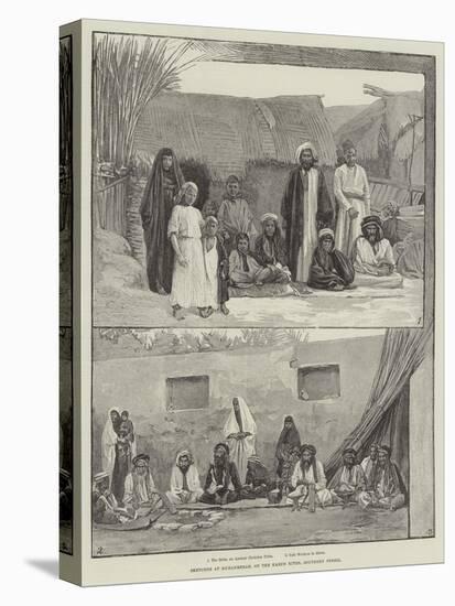 Sketches at Muhammerah, on the Karun River, Southern Persia-null-Stretched Canvas