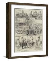 Sketches at Rangoon, Visit of the Viceroy of India to British Burmah-null-Framed Giclee Print