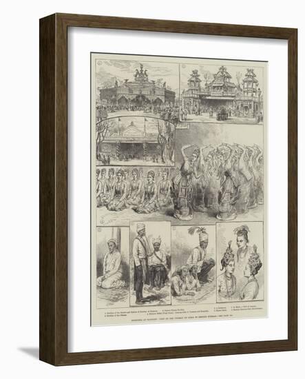 Sketches at Rangoon, Visit of the Viceroy of India to British Burmah-null-Framed Giclee Print