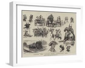 Sketches at Sandown Park Races-Frank Dadd-Framed Giclee Print