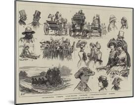 Sketches at Sandown Park Races-Frank Dadd-Mounted Giclee Print