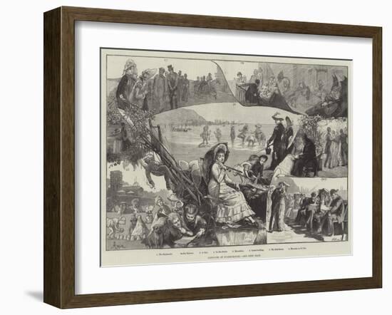 Sketches at Scarborough-Alfred Edward Emslie-Framed Giclee Print