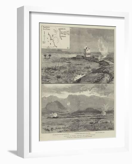 Sketches at Suakin, Showing the Enemy's Position-William Heysham Overend-Framed Giclee Print