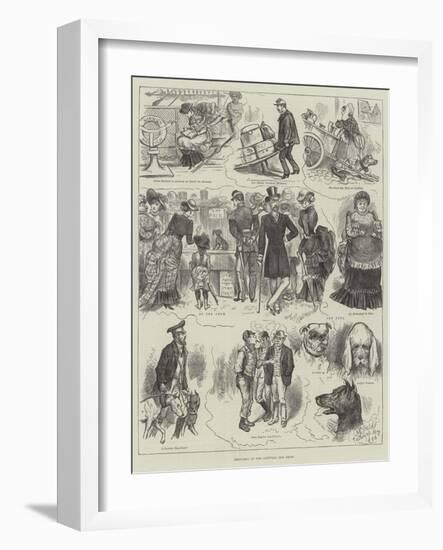 Sketches at the Antwerp Dog Show-null-Framed Giclee Print