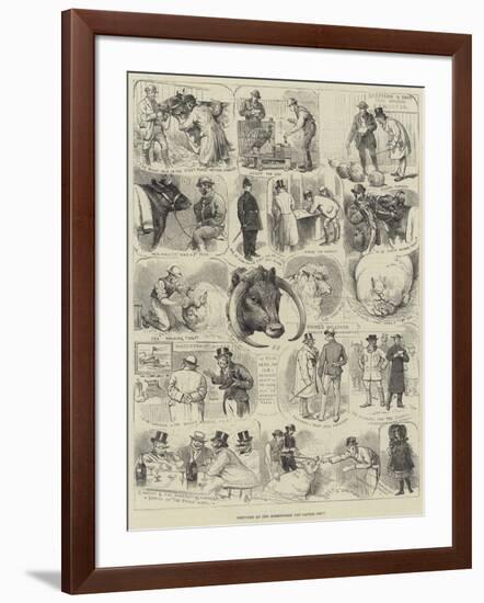 Sketches at the Birmingham Fat Cattle Show-Alfred Courbould-Framed Giclee Print