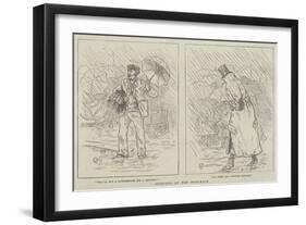 Sketches at the Boat-Race-Alfred Crowquill-Framed Giclee Print