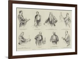 Sketches at the Conversazione of the Royal Society, 8 May-null-Framed Giclee Print