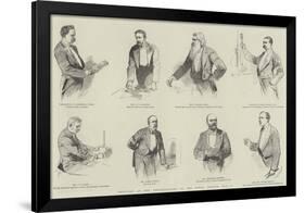 Sketches at the Conversazione of the Royal Society, 8 May-null-Framed Giclee Print