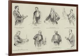 Sketches at the Conversazione of the Royal Society, 8 May-null-Framed Giclee Print