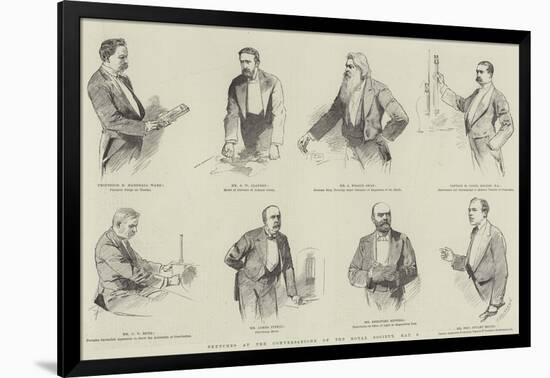 Sketches at the Conversazione of the Royal Society, 8 May-null-Framed Giclee Print