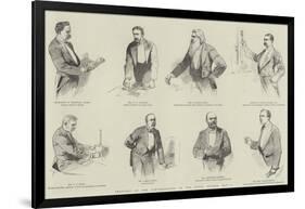 Sketches at the Conversazione of the Royal Society, 8 May-null-Framed Giclee Print