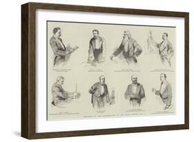 Sketches at the Conversazione of the Royal Society, 8 May-null-Framed Giclee Print