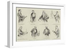 Sketches at the Conversazione of the Royal Society, 8 May-null-Framed Giclee Print