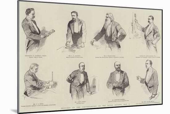Sketches at the Conversazione of the Royal Society, 8 May-null-Mounted Giclee Print