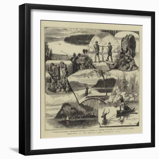 Sketches at the Devil's Lake, Wisconsin, USA-Walter William May-Framed Giclee Print