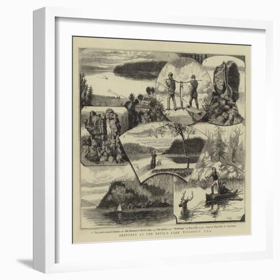 Sketches at the Devil's Lake, Wisconsin, USA-Walter William May-Framed Giclee Print