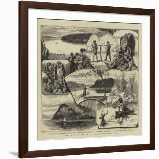 Sketches at the Devil's Lake, Wisconsin, USA-Walter William May-Framed Giclee Print