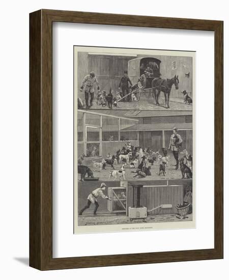 Sketches at the Dogs' Home, Battersea-Stanley Berkeley-Framed Giclee Print