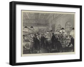 Sketches at the General Post-Office, Stamping and Sorting Letters-Charles Robinson-Framed Giclee Print